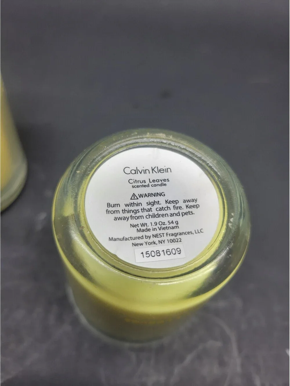 5 x Calvin Klein Jar Candle CITRUS LEAVES Scented Mini Travel Size 1.9oz each